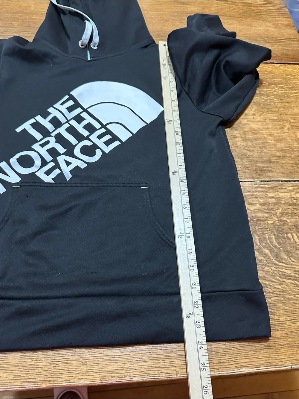 The North Face men’s sz large Black Hoodie with White Logo